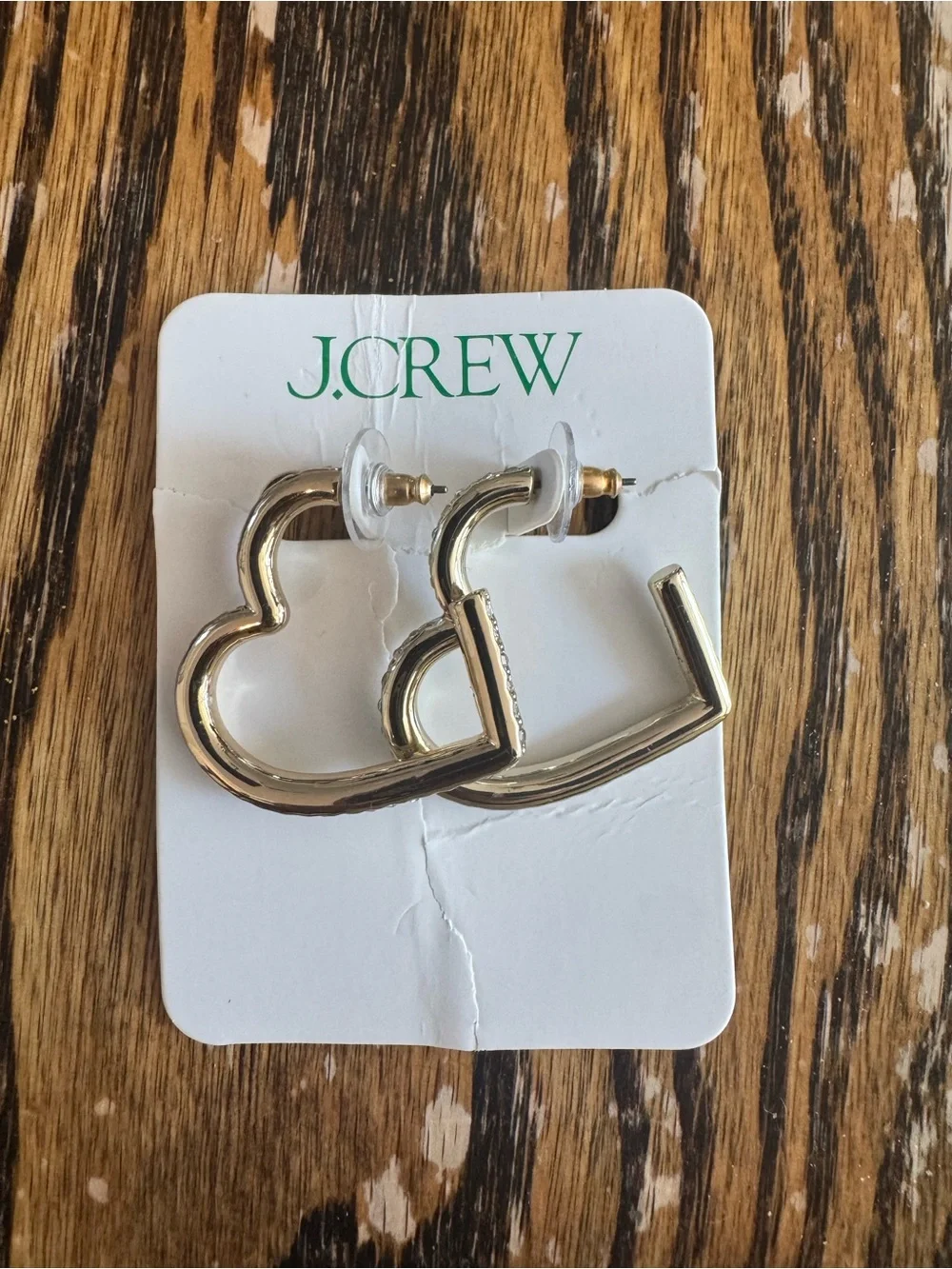 J Crew heart earrings (set of 2) -New